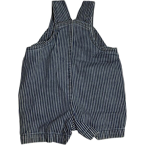 Happy Kids Vintage Y2K Team Sports Stripe Shortalls - Picture 2 of 5
